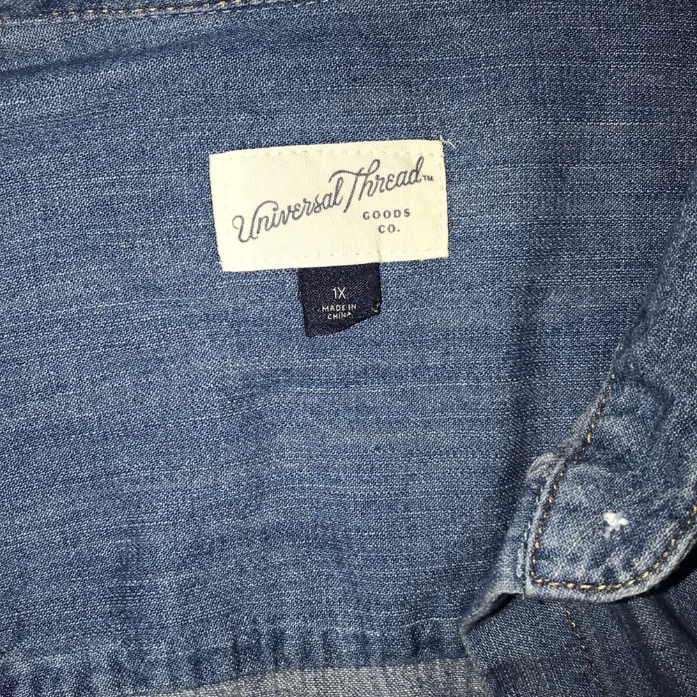 EUC ✨Universal Thread Denim Button Up Dress Sz. 1X - Picture 5 of 7